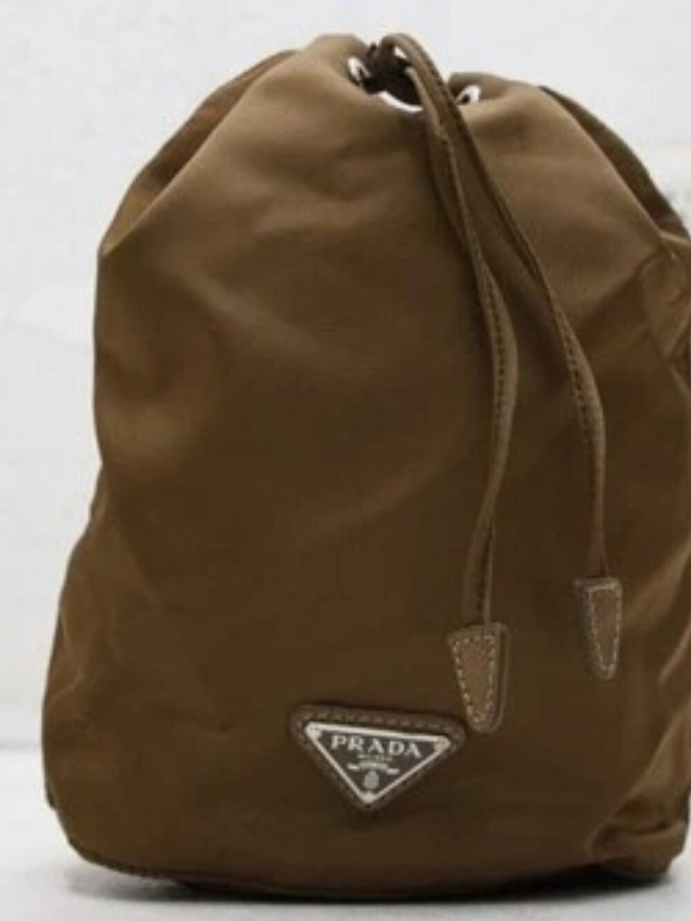Prada Re-Nylon Drawstring Pouch - Brandy/Brown